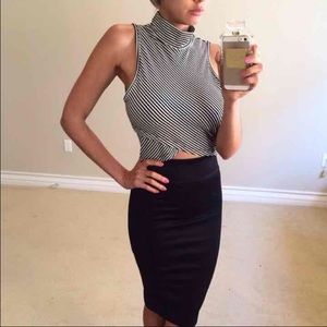 High Neck Crop Top