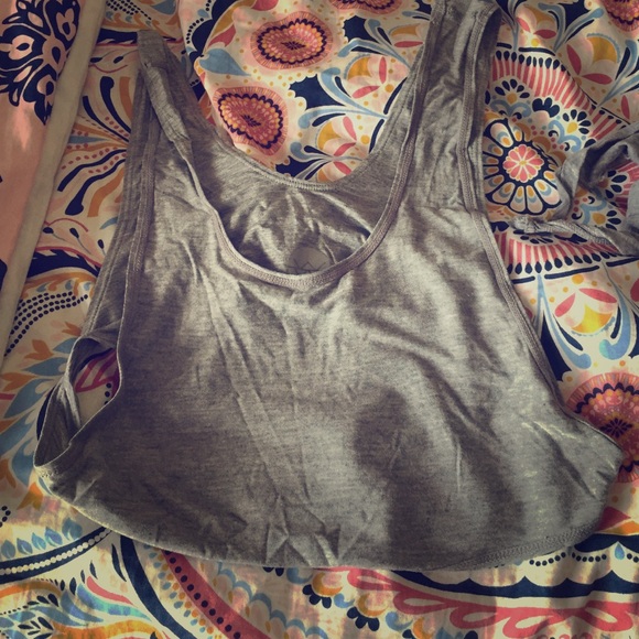 Grey crop top