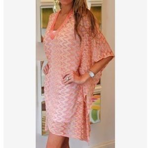 Alexis sheer colorful poncho cover up poncho XS/S