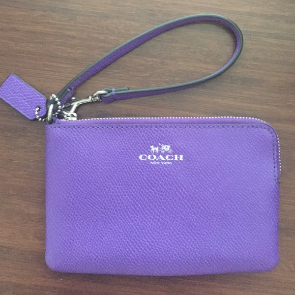 Purple Coach Wristlet