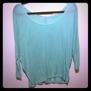 Relaxed fit mint green top