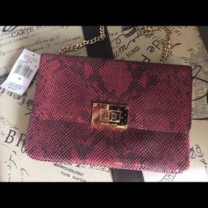 Michael Kors Sloan Red Genuine Leather Clutch