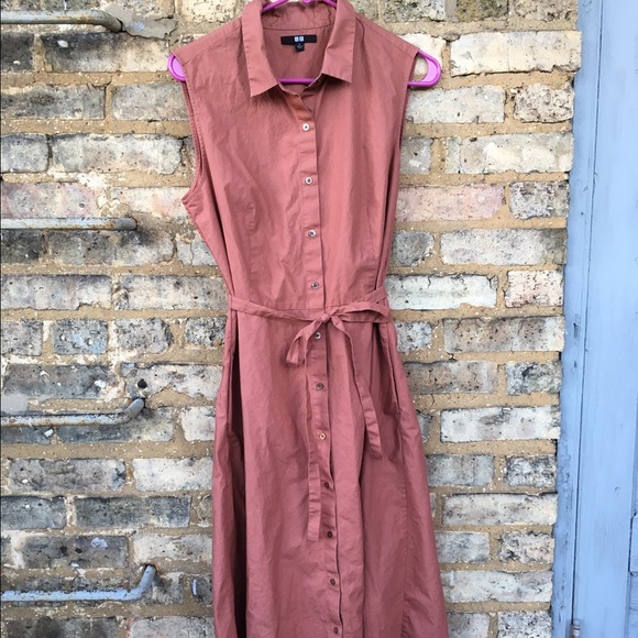 Uniqlo Cotton Poplin button up dress size L