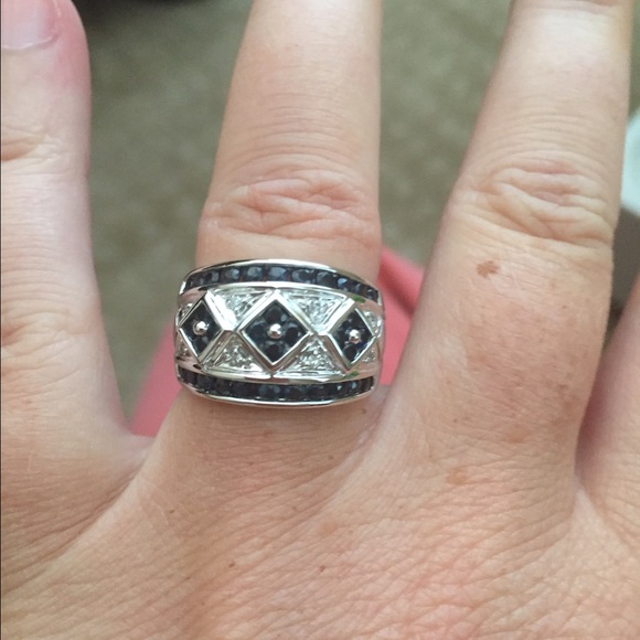 Sapphire and white gold ring - Picture 1 of 1