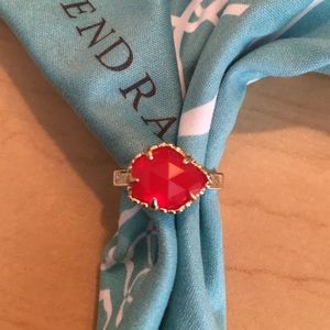 Kendra Scott Judy Ring in Bright Red
