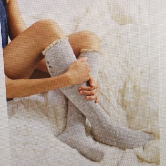 Urban Outfitters Accessories - Urban outfitter crochet button cuff knee socks