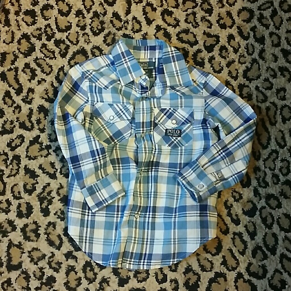 Long Sleeve Ralph Lauren Button Down Shirt Size 3T
