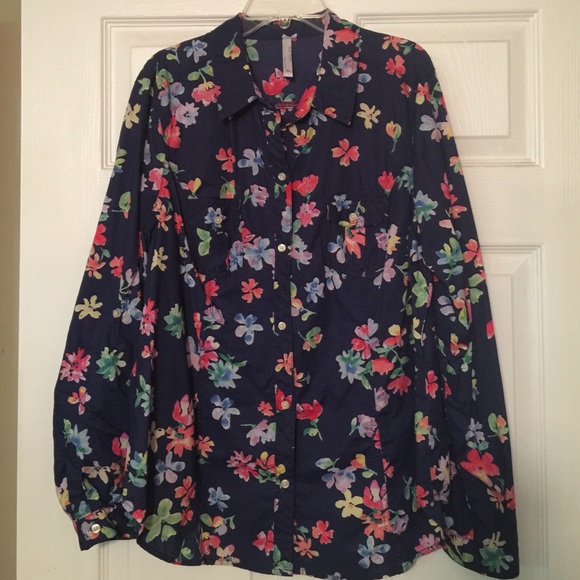 Old Navy Floral Button Down Top