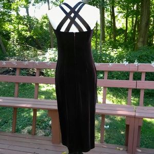 Stunning dark chocolate velvet formal dress