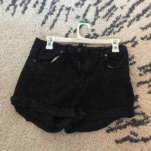 F21 black high waisted shorts