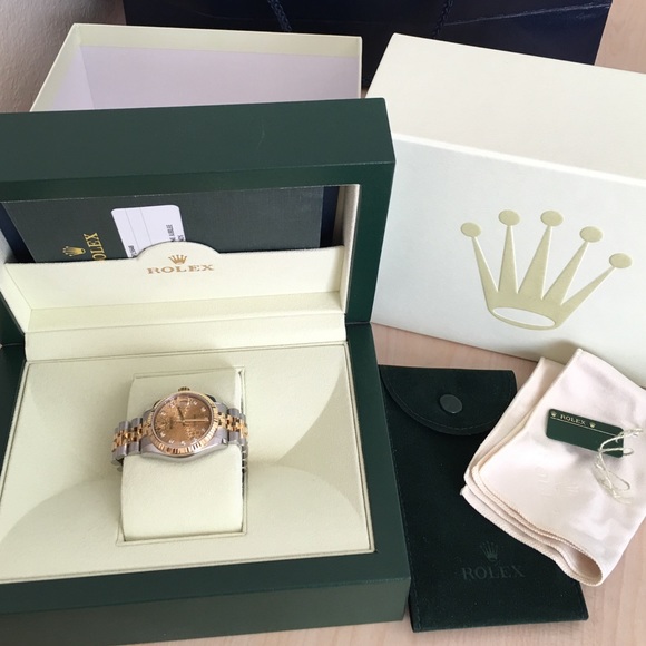 •ROLEX• Champagne Jubilee Datejust Diamond Watch - Picture 4 of 8
