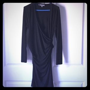 Long sleeved wrap style dress
