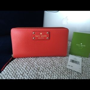 Kate Spade red Leather Wallet
