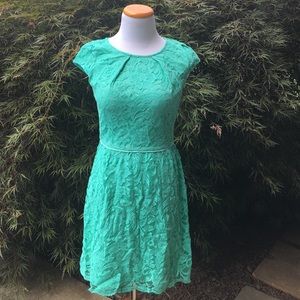 NWOT - Teal Lace Dress w/ Exposed Back Zipper