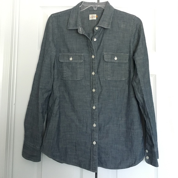 J. Crew Tops - J.Crew chambray button down shirt