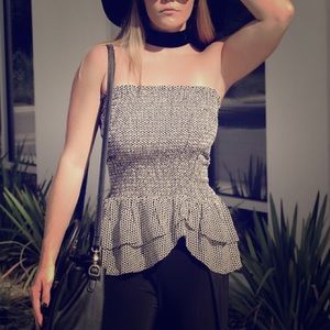 Printed Madewell Peplum tank