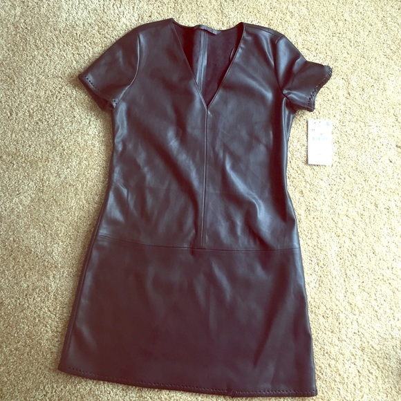 Faux Leather Zara Mini Dress