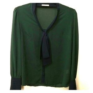 Sheer button down blouse