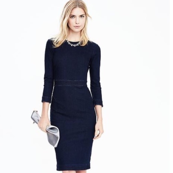 Denim sheath dress