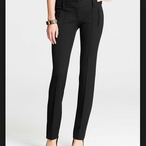 Black Pintuck Stretch Crepe Pant Ann Taylor 8p