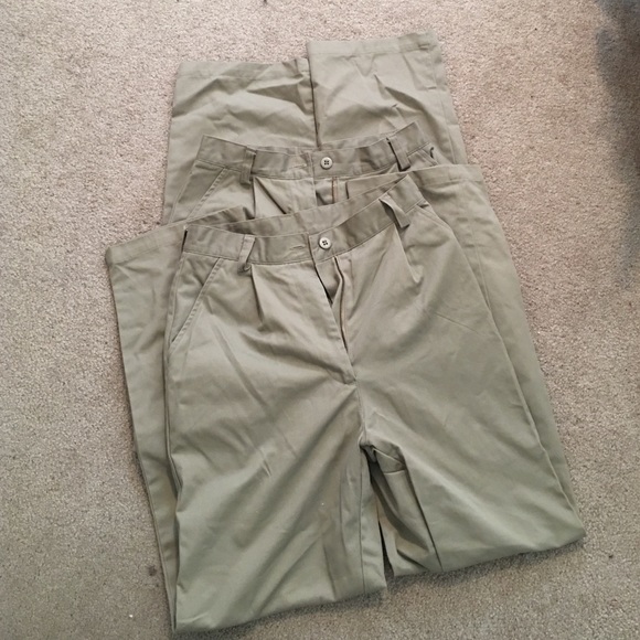 New!  Never Worn! 2 Pairs! Khaki Pants - Picture 1 of 4