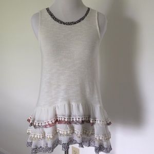 Ruffle tank from Anthropologie size small NEW