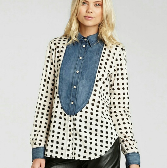 Bcbgeneration Button Down Top - image 3