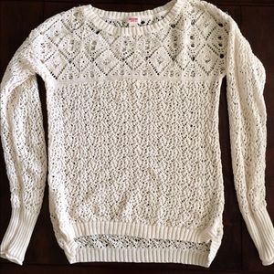 Cream Open-Knit Sweater