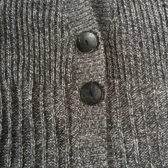Carolyn Taylor hoodie sweater cardigan chunky gray - Picture 3 of 4