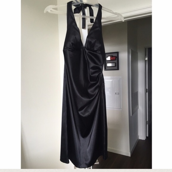 Black halter dress