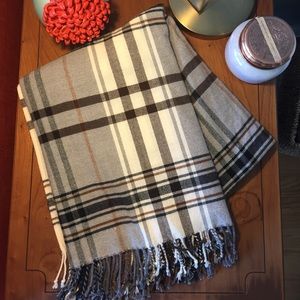 Mock Burberry print blanket scarf-like new