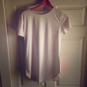 Long solid white T-shirt/ T-shirt dress