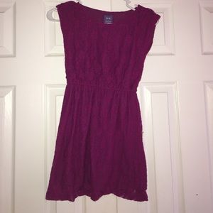 A purple lace dress