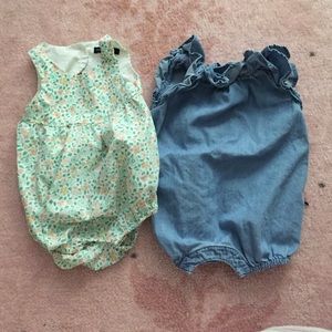 Floral romper sold!  Only jean romper available.