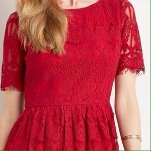 Forever 21 Plus - Red Lace Dress - Size XL