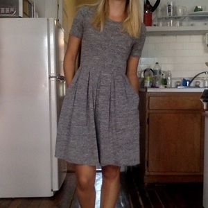Madewell waist defining dress in gray