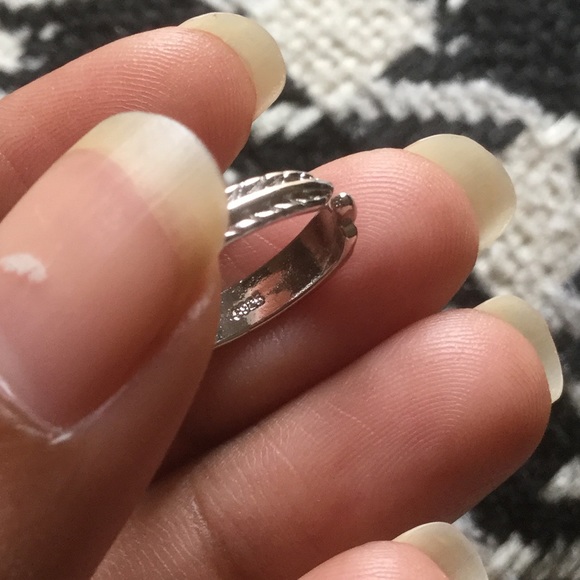 S925 Ring Open  Feather Leaf Joint Ring - Picture 4 of 4