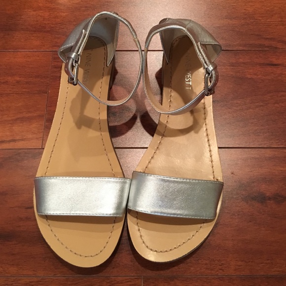 Nine West silver sandals
