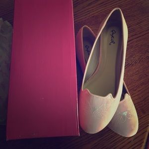 Pink Suede Qupid Kitten Flats (8.5)