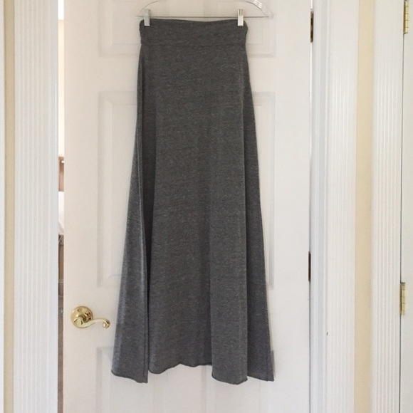 Super Soft Heather Grey Maxi Skirt - size S