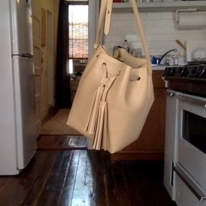 Jcrew mini bucket bag in beige