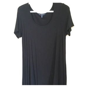 Black knit t shirt dress