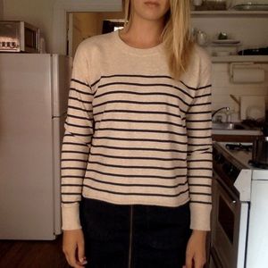 Madewell cropped sweater in stripes