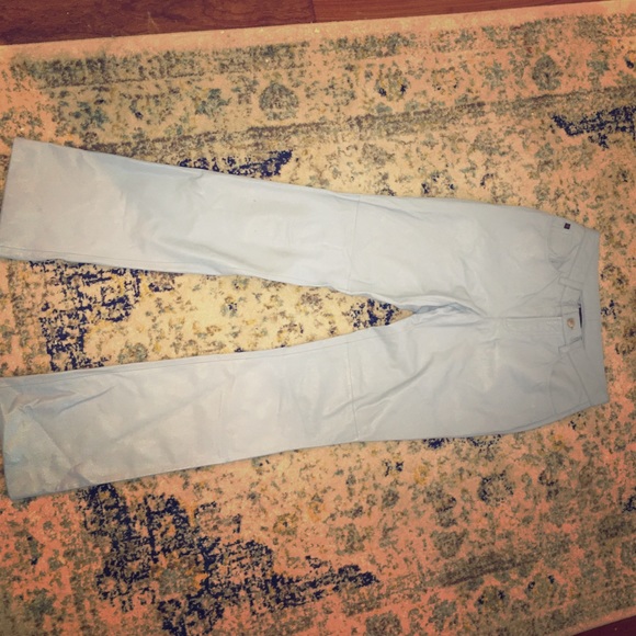 Ralph Lauren 100% leather baby blue pants size 4