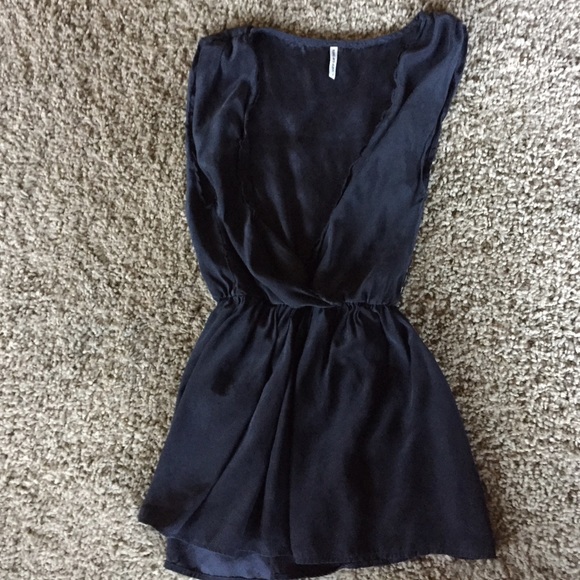100% Silk Black Sexy Dress