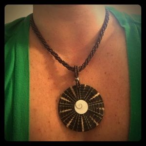 Shell and bead necklace