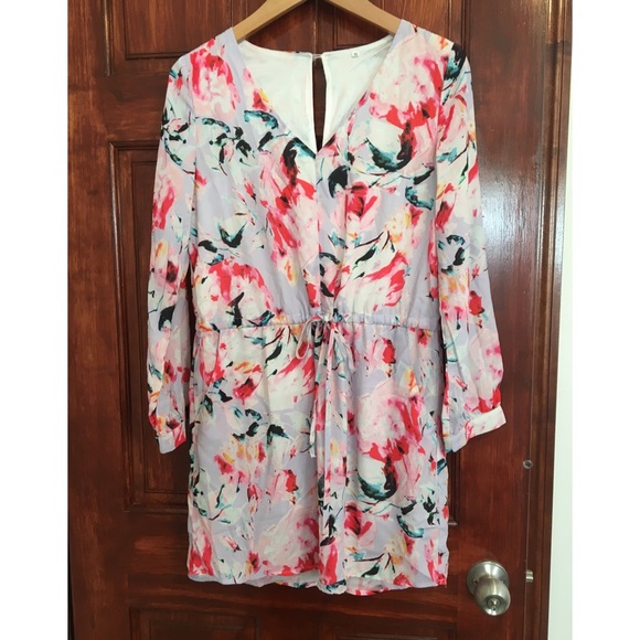Abstract Floral Dress