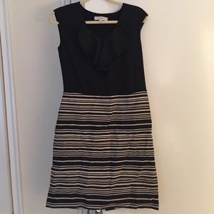 Woven and silk dark navy work dress!