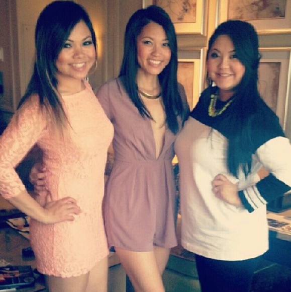 * SOLD * Deep V-neck romper