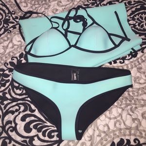 Triangl swimwear two piece in "Santa Rosa Splash"